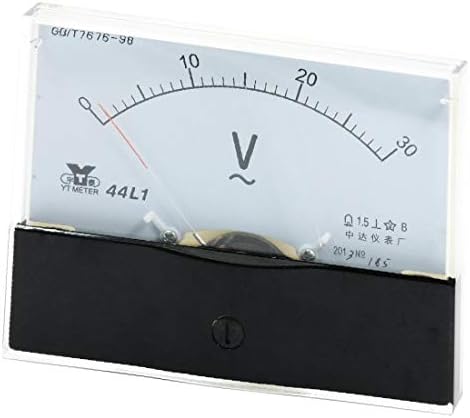 לוח זנב אנלוגי X-DREE מד וולט וולט מד AC 0-30V טווח מדידה 44L1 (Voltmetro del Pannello אנלוגיקו וולט מד AC 0-30