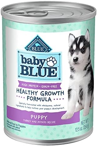 כחול בופלו כחול כחול צמיחה בריאה פורמולה גרעינים ללא חלבון גבוה, אוכל טבעי של כלבים רטובים, מתכון