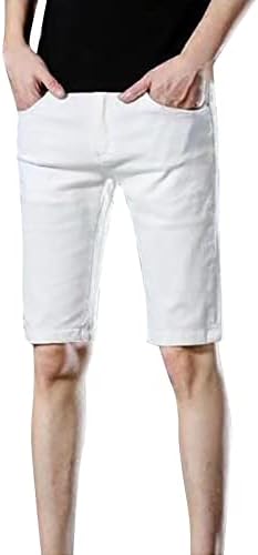 מכנסי עבודה של מטען לגברים בקיץ צבע אחיד ג'ינס מכנסיים קצרים גרסה קוריאנית של מכנסיים בינוניים של מגמה גברים