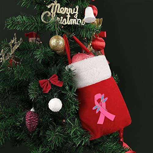 סרט סרטן שד שקיות שפירית ורוד שקיות יוקרה שק חג המולד שק לקישוט חגיגי