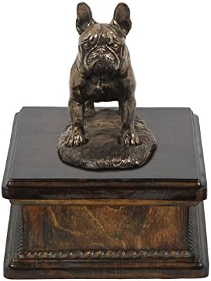 צרפתית בולדוג, כד עבור כלב אפר זיכרון עם פסל, לחיות מחמד של שם וציטוט-ארטדוג אישית