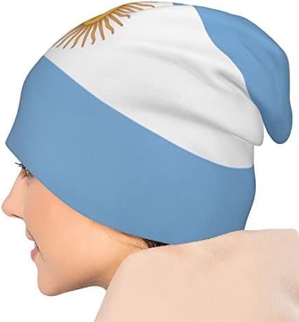 דגל ארגנטינה כפה כימיה כובע סרטן כובעים סרוגים כובעים סרוגים צעיף מרושע לנשים וגברים
