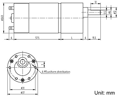 DC DIY מנוע מנוע מתכת מנוע DC 12V עם תיבת הילוכים מומנט גבוה מנוע הפחתת DC DC 28/53/86/110/160/260/480/770/1450/2300RP: