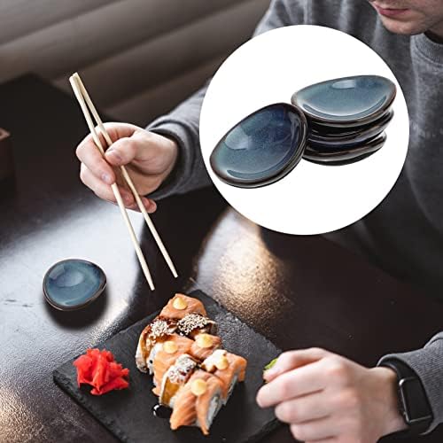 קבילוק שולחן מגש עגול מקלות אכילה מחזיק 4 יחידות קרמיקה שאר מקל קרמיקה כפות מחזיק מעמד יפני סגנון