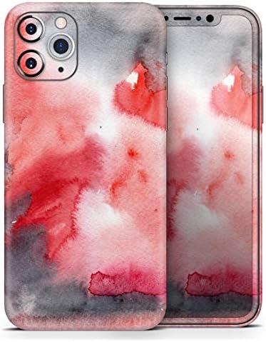 עיצוב Skinz אדום ורוד 3 סופג מרקם צבעי מים מגן מגן מדבקות ויניל עטיפת עור תואם לאיפון iPhone 11 Pro Max