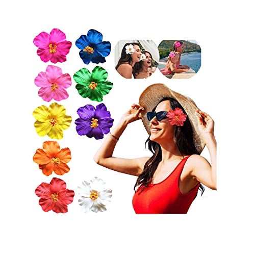 1 PC קליפ שיער פרחים הוואי לנשים בנות אופנה פרחים בוהמיים אביזר שיער לרקדנית למסיבת חוף חתונה כלה