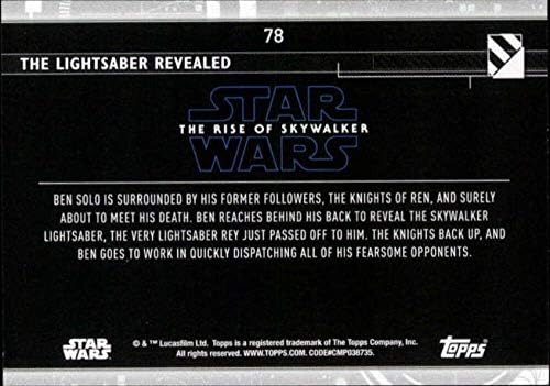 2020 Topps מלחמת הכוכבים עלייה של Skywalker Series 278 The Lightsaber חשף כרטיס מסחר