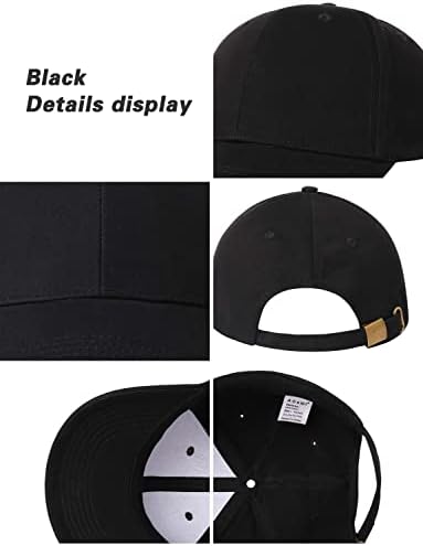 3 חבילה רגיל כותנה סטרפבק בייסבול כובע מתכוונן מידה אחת מתאים ביותר נמוך פרופיל ריק צוות כדור כובעי עבור גברים