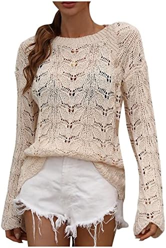 מעיל חורף של Foviguo, בתוספת חולצה בגודל לנשים סוודר עבודה מזדמן חורפי סוודר שרוול ארוך טלאי צוואר