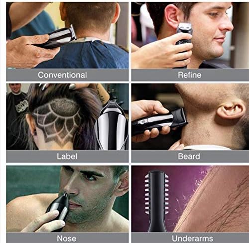 מקצועי גברים חשמלי שיער קליפר 6 ב 1 רב תכליתי שיער חותך מכונה נטענת שיער גוזם עבור זקן אוזני האף