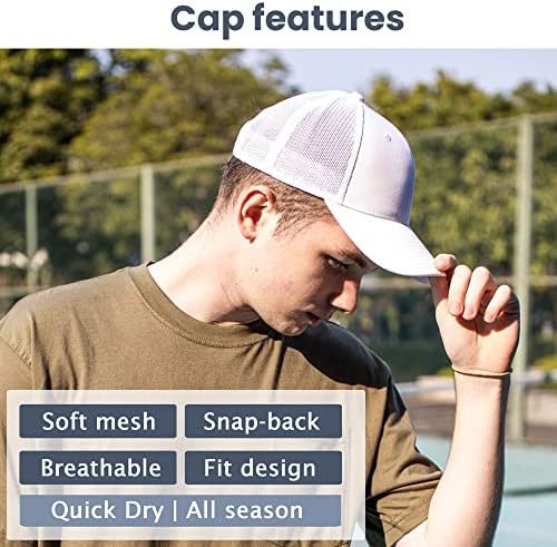 כובע Snapback Shohell - קל, רשת רכה, כובע גודל אחד לגברים