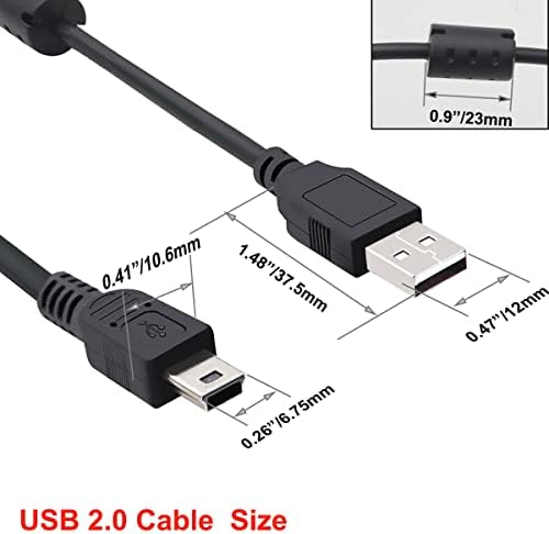 TAISS UC-E6 / UC-E16 כבל טעינה USB, כבל טעינה USB, ארוך 5ft, מחלוף מצלמה דיגיטלית כבל USB כבלים