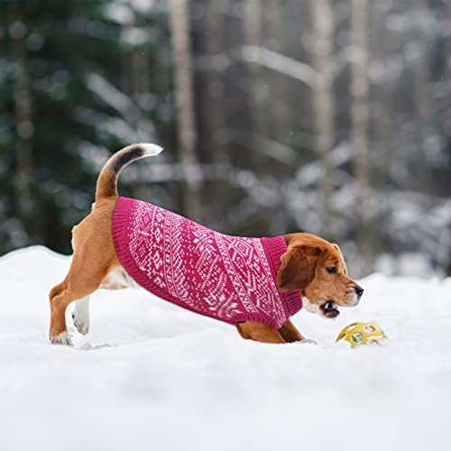 Pedgot 2 חתיכות סוודר כלבים ארגייל סוודר חום בגדי חורף גור בגדים סרוגים מעיל רך למזג אוויר קר