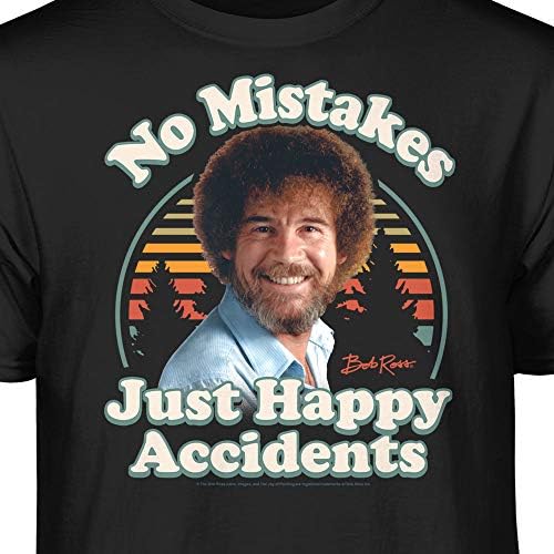 מהירות בוב רוס אין טעויות רק שמח תאונות רטרו גרפי חולצה