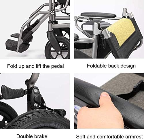 נייד כיסא גלגלים למבוגרים נכים קל משקל מתקפל כוח ניידות סיוע כיסא גלגלים משקל רק 23 קילוגרם תמיכה 100 קילוגרם כבד