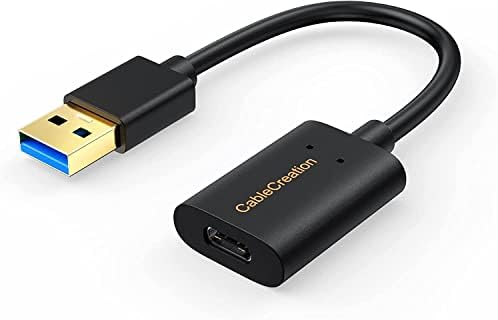 CableComeation 2PCS USB 3.1 USB C נקבה ל- USB מתאם זכר 5GBPS USB ל- USB C מתאם, USB A ל- USB C מתאם