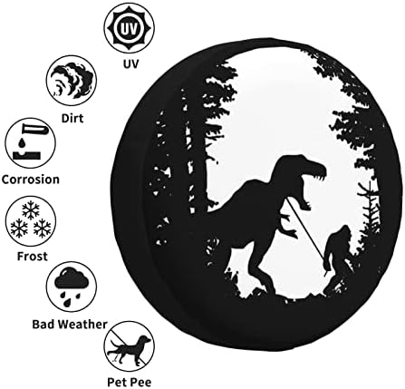 דינוזאור Bigfoot RV צמיג צמיג חילוף כיסוי גלגל צמיגים למגני נגררים נסיעות אטום אבק אבק עבור חניון