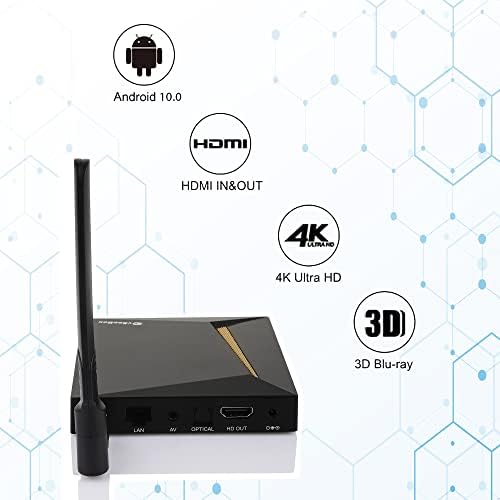 vseebox v1 pro, תיבת טלוויזיה חכמה של אנדרואיד עם מקלדת מיני עם תאורה אחורית ו- 2meters 8k כבל HDMI