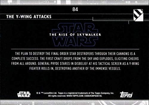 2020 Topps מלחמת הכוכבים עלייתו של Skywalker Series 284 The Y-Wing Card Card