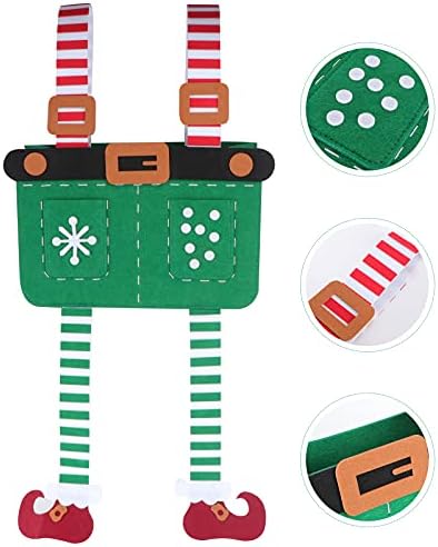 1 מחשב חג המולד יצירתי הרגיש מתנת תיק סוכריות תיק שדון מכנסיים מציג שקיות חג המולד קישוטי קישוטי חג המולד