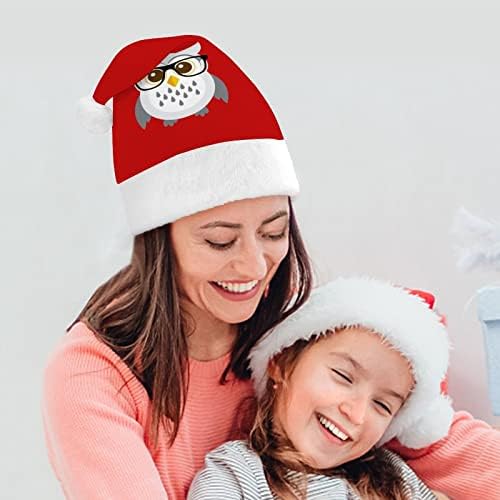 חמוד ינשוף חג המולד כובע סנטה כובעי חג המולד עץ קישוטי חג דקור מתנות למבוגרים נשים משפחת גברים
