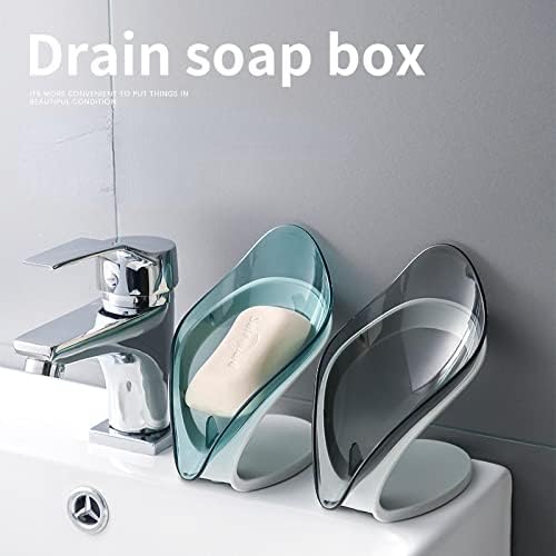 עלים קופסת סבון מתלה סבון יצירתי מתנקז ניקוז שירותים