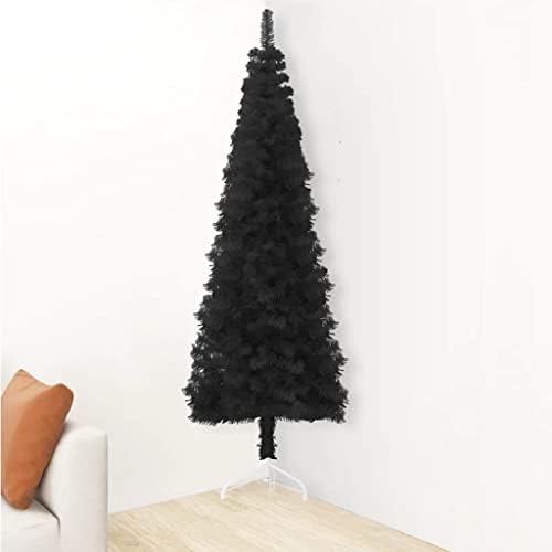 Vidaxl Slim Altificial Half Christman Tree עם Stand Black 59.1