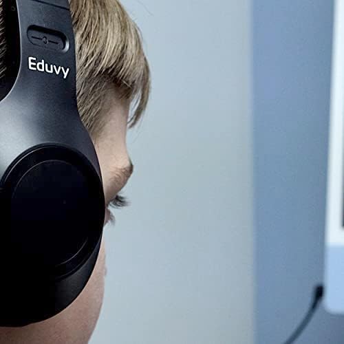 אוזניות בתפזורת של Eduvy לכיתה עם מיקרופון, אוזניות קוויות לסטודנטים לחטיבות ביניים לתלמידי