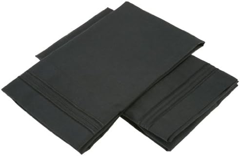 קלרה קלארק 1800 מערכות סדין מיטות - הישאר בכושר על מזרן עם רצועות אלסטיות בפינות - קינג, שחור
