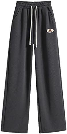 מכנסיים גדולים מדי של נשים מותניים גבוהים באירופה בתוספת חותלות חלקות בגודל מכנסיים ארוכים עם רגל