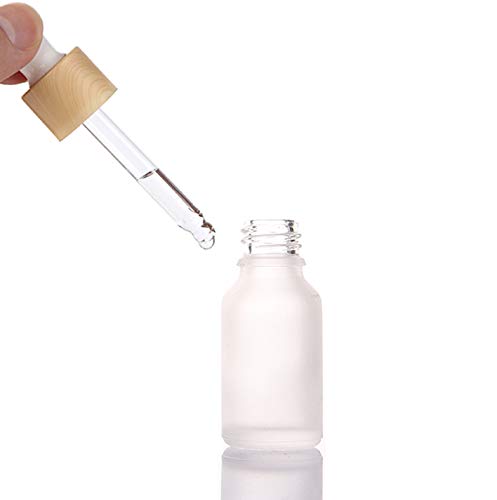 6 יח', 15 מ ל/0.5 עוז בקבוק טפטפת זכוכית חלבית לשמנים אתרים, מחזיק בקבוקי נוזל זכוכית ריקה עם טפטפת
