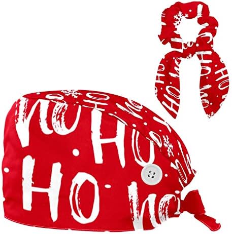 איש שלג של חג מולד שמח חמוד כובע שפשוף מתכוונן כובע עם כפתורים ושיער קשת מצמצם לאחות ורופא