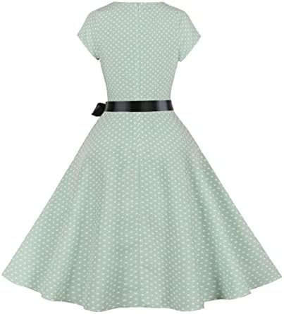 שמלת קוקטייל וינטג 'לנשים משנות החמישים רטרו קוקטייל ללא שרוולים שמלת מסיבת נדנדה שמלות גברת אלגנטיות