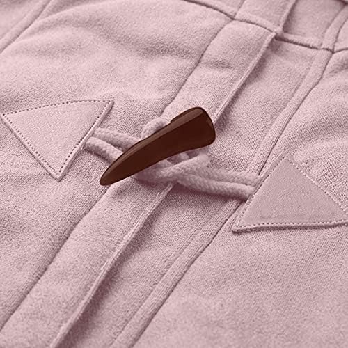 מעילי חורף של נשים, דש לנשים צמר פליס מרופד ז'קט כפתור חורף כפתור למטה מעיל חם הלבשה עליונה