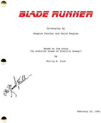 M Emmet Walsh חתמה על חתימה חתימה Blade Runner תסריט סרט מלא - בכיכובו של הריסון פורד, רוטגר האוזר, בבימויו