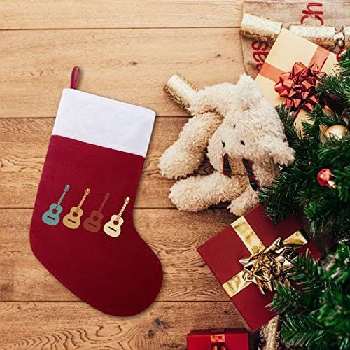 גיטרה וינטג 'חג המולד תלויה גרבי גרביים לעץ עץ חג המולד עיצוב בית נופש