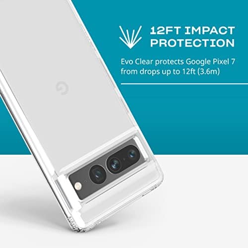 Tech21 Google Pixel 7 Pro Evo ברור-מארז טלפון ברור עם הגנה רב-טיפות 12ft