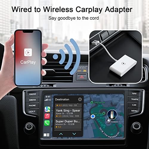 תיבת מתאם אלחוטית קווית למתאם דונגל USB אלחוטי עבור iOS 10+ רכב רכב עבור נגן ניווט Carplay