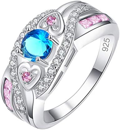 טבעות אירוסין של נשים אופנה אופנה צבעונית טבעת נישואין ססגונית זירקוניה טבעת זוגית לגברים טבעת טבעת תכשיטים טבעת