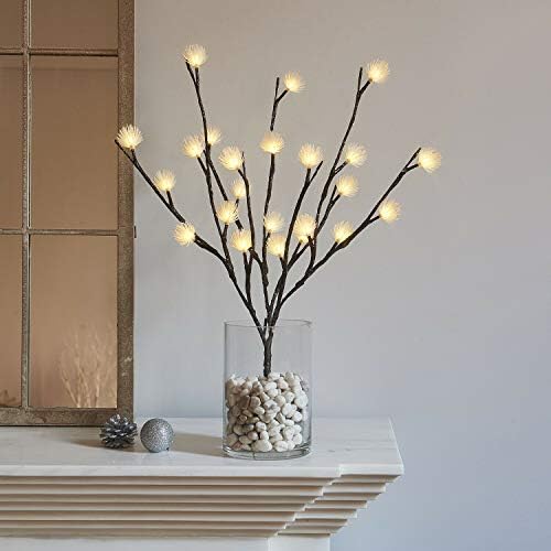 אורות ענף LED TWIG ענף מואר פרחים קפואים עיצוב בית חג המולד