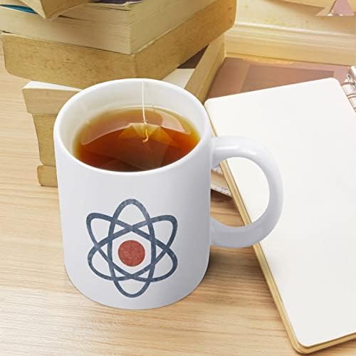 אטום מדע הדפסת ספל קפה כוס קרמיקה תה כוס מצחיק מתנה עבור משרד בית נשים גברים 11 עוז