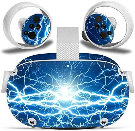 Domilina Oculus Quest 2 VR אוזניות ומדבקת בקר, עור מדבקות ויניל לאוזניות ובקר VR, אביזרי מגן של מציאות מדומה