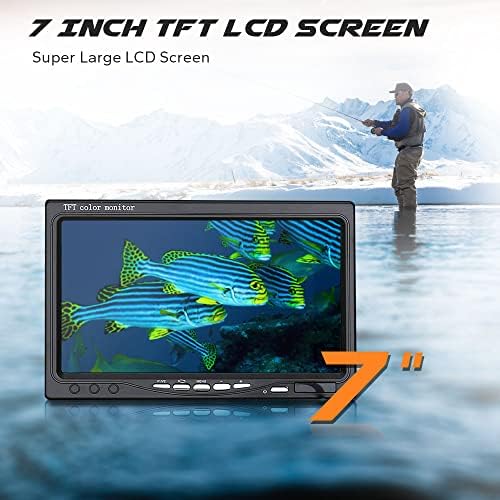 20M 1000TVL FISH FINDER ערכת מצלמות דיג מתחת למים 6 PCS אורות מנורה אינפרא אדום עם מצלמת דיג בצבע צבע 7 אינץ '