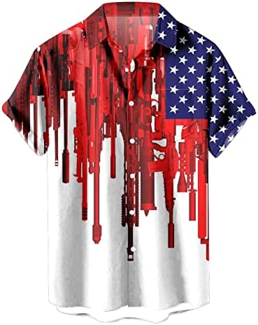 הפיכת 50 חולצות לגברים גברים של אמריקאי דגל פטריוטית חולצות לגברים 4 של יולי גברים של קצר להנמיך צווארון