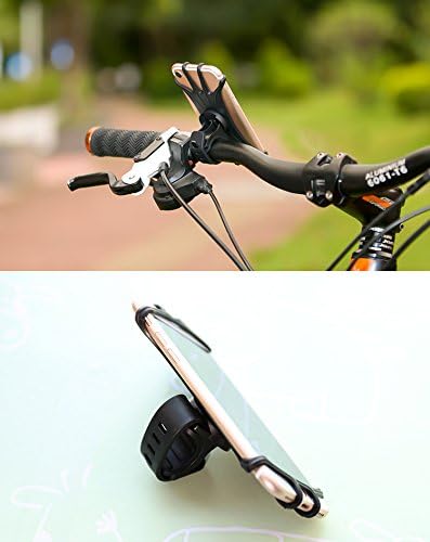 הרכבה על טלפון אופניים, סיבוב 360 מעלות סיליקון אופנוע/אופניים כבלים מחזיק טלפון עריסה לאייפון 11 XS Max XR,