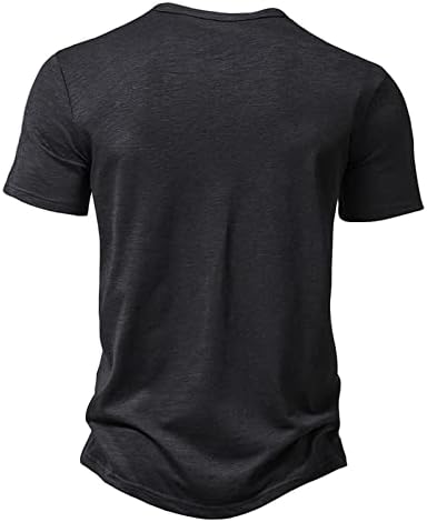 Ruiruilico Henley Polo חולצות לגברים כותנה כותנה קיץ נוח חולצות ספורט בסיסיות מזדמנים שרוול קצר