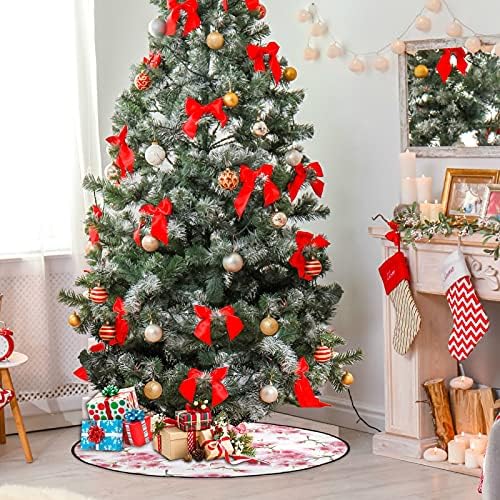 מחצלת עץ חג המולד של דובדבן עץ עץ עץ עץ מגש מגש שטיח תחת אביזר עץ חג המולד לקישוטי מסיבת חג חג המולד