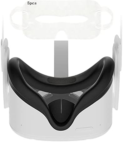 1 pcs vr רפידות עיניים של כיסוי סיליקון עבור Oculus Quest 2 הוכחת זיעה אטומה לאור ללא רחצה מגיעה עם כיסויי עיניים