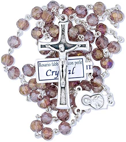 קתולי אבן המזל מחרוזת / איטלקי קריסטל חרוזים / מתנה גדולה עבור ראשון קודש ואישור / תכשיטים נוצריים