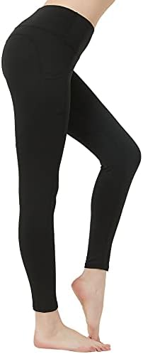 מכנסי יוגה של רובם בקרת בטן מותניים גבוהה בקרת חותלות ריצה של 4 דרך לנשים רכות וחלקות ללא ראייה מכנסי אימון